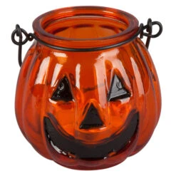 Teelichtglas - Kürbis - Ca. 7,5 X 7,5 Cm