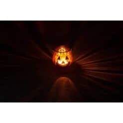 Teelichtglas - Kürbis - Ca. 7,5 X 7,5 Cm -Saisonale Dekorationen 106270 neu 2