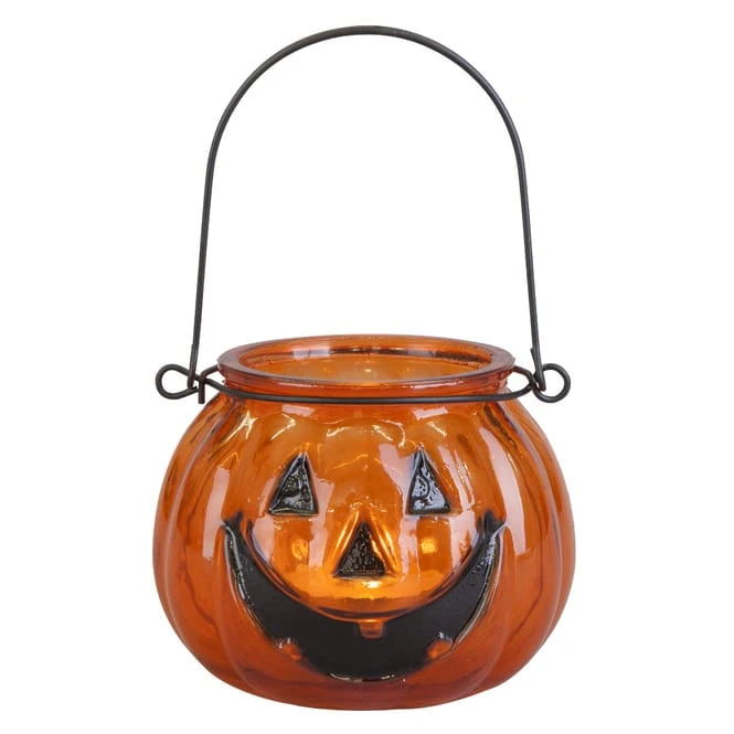 Teelichtglas - Kürbis - Ca. 10 X 8 Cm 3 Teelichtglas - Kürbis - Ca. 10 X 8 Cm