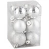 Christbaumkugeln - Silber - 12 Stück -Saisonale Dekorationen 1719