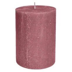Stumpenkerze - Rustic - Ca. 7 X 8 Cm - Altrosa