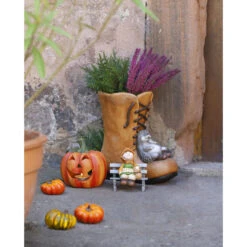 Windlicht - Kürbis - Aus Keramik - Ca. 16 X 15,5 X 16,5 Cm -Saisonale Dekorationen 1755