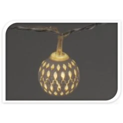 10er LED-Kugellichterkette - Ca. 130 Cm - Verschiedene Farben -Saisonale Dekorationen 1895052