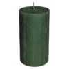 Stumpenkerze - Rustic - Ca. 7 X 13 Cm - Dunkelgrün -Saisonale Dekorationen 192132 neu