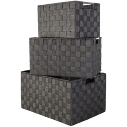 Aufbewahrungskorb - Schwarz - Verschiedene Größen