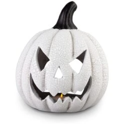 Windlicht - Kürbis - Aus Magnesia - Ca. 26 X 24 X 30 Cm