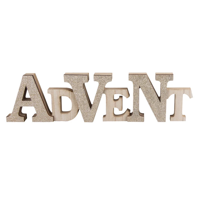 Deko-Schriftzug - ADVENT - Aus Holz - Ca. 39 X 10 X 2 Cm 3 Deko-Schriftzug - ADVENT - Aus Holz - Ca. 39 X 10 X 2 Cm