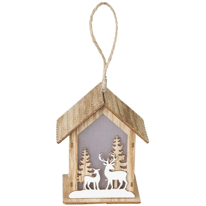 LED-Haus - Aus Holz - 11 X 8,5 X 13 Cm 3 LED-Haus - Aus Holz - 11 X 8,5 X 13 Cm