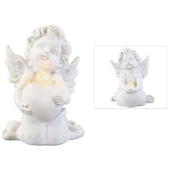 Putte Mit LED-Ball - Aus Polyresin - 10 X 9 X 13 Cm - 1 Stück -Saisonale Dekorationen 200044 0
