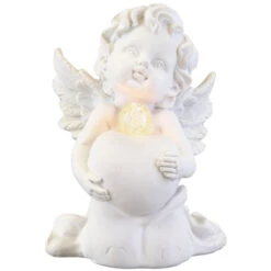 Putte Mit LED-Ball - Aus Polyresin - 10 X 9 X 13 Cm - 1 Stück -Saisonale Dekorationen 200044 1