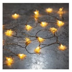 20er LED-Lichterkette - Schneeflocken - 220 Cm