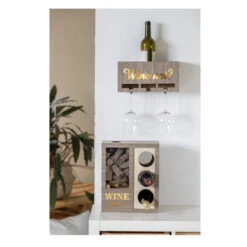 LED-Weinflaschenhalter - Aus Holz - Ca. 28 X 12,5 X 34 Cm -Saisonale Dekorationen 200947 3