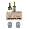 LED-Weinflaschen- Und Gläserhalter - Aus Holz - 30 X 12,5 X 15 Cm -Saisonale Dekorationen 200948 4016096308650 mica living led weinflaschen glaeserhalter 03