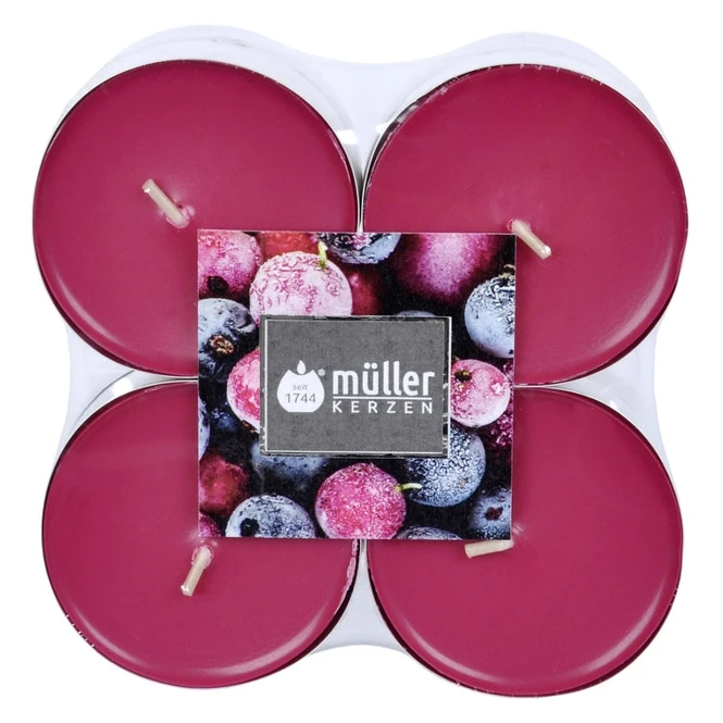 Maxi-Teelichter - Ø = Ca. 5,5 Cm - 8 Stück - Wildbeere 3 Maxi-Teelichter - Ø = Ca. 5,5 Cm - 8 Stück - Wildbeere