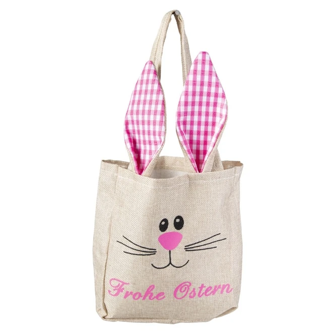 Stoffbeutel - Hase - Aus Jute - Ca. 20,5 X 8 X 24 Cm - 1 Stück 4 Stoffbeutel - Hase - Aus Jute - Ca. 20,5 X 8 X 24 Cm - 1 Stück – Bild 2