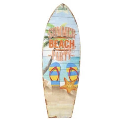 Wanddeko - Surfbrett - Aus Holz - Ca. 60 X 20 Cm - 1 Stück -Saisonale Dekorationen 205602 4 neu