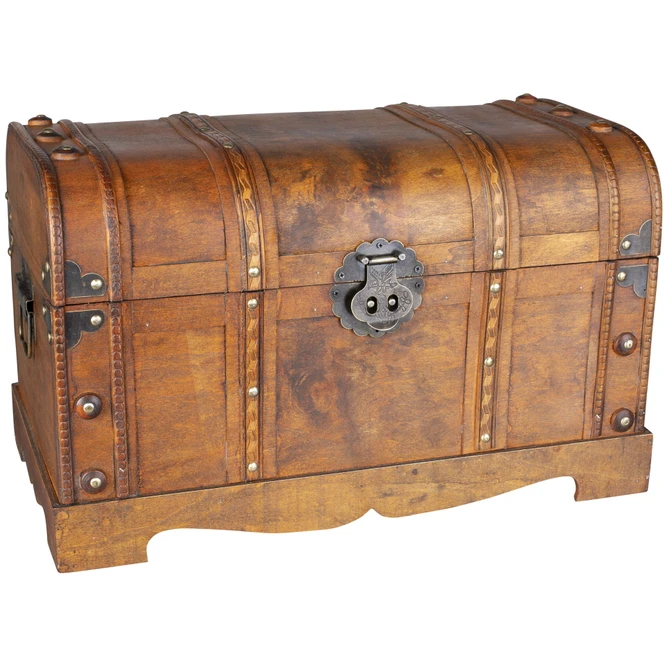 Truhe - Aus Holz - 51 X 28 X 31 Cm 3 Truhe - Aus Holz - 51 X 28 X 31 Cm