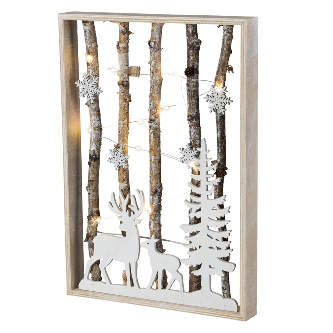 LED-Standdeko - Rentiere - Aus Holz - Ca. 28 X 4 X 40 Cm 4 LED-Standdeko - Rentiere - Aus Holz - Ca. 28 X 4 X 40 Cm – Bild 2