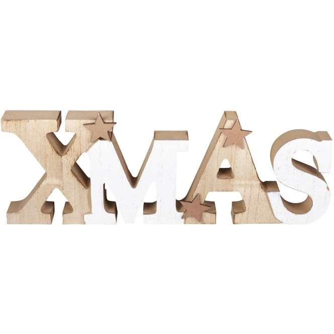 Deko-Schriftzug - XMAS - Aus Holz - 24 X 2,5 X 8,5 3 Deko-Schriftzug - XMAS - Aus Holz - 24 X 2,5 X 8,5
