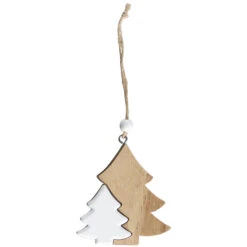 Dekohänger - Tannenbaum - Aus Holz - Ca. 7 X 1 X 7,5 Cm - 2 Stück -Saisonale Dekorationen 210238 3