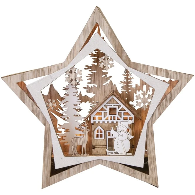 LED-Stern - Aus Holz - Ø = Ca. 30,5 Cm 3 LED-Stern - Aus Holz - Ø = Ca. 30,5 Cm