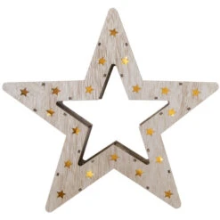 LED-Stern - Aus Holz - 30,5 X 28,5 Cm -Saisonale Dekorationen 210530 3