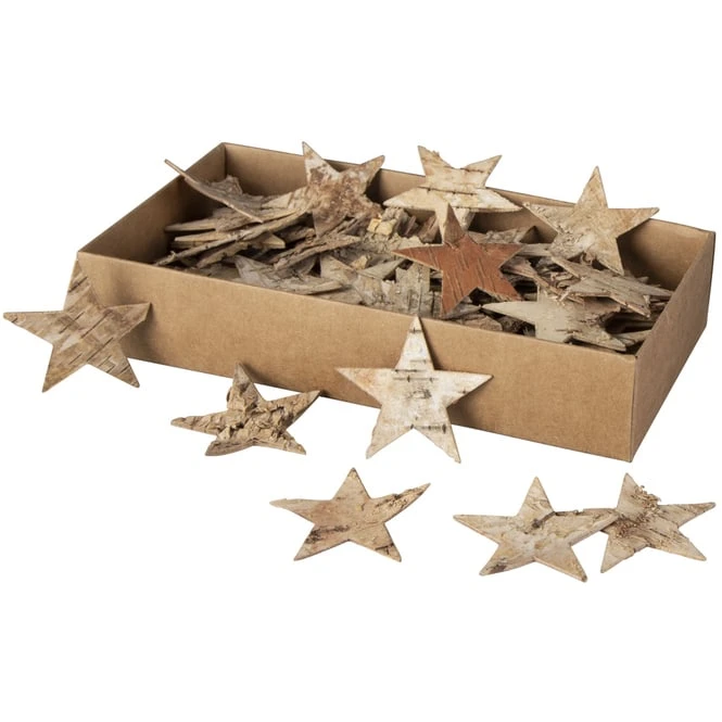 Streudeko - Sterne - Aus Holz - Ø = 5 Cm - 80 Stück 3 Streudeko - Sterne - Aus Holz - Ø = 5 Cm - 80 Stück