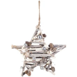 Dekohänger - Stern - Aus Holz - Ø = Ca. 35,5 Cm