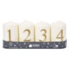 Stumpenkerzen - Zahlen - Ca. 5,5 X 9 Cm - Creme -Saisonale Dekorationen 212791