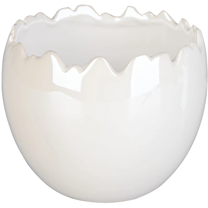 Pflanztopf - Aus Dolomit - Ø = 13 Cm - Weiß 3 Pflanztopf - Aus Dolomit - Ø = 13 Cm - Weiß