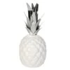 Ananas - Aus Keramik - Ca. 11,5 X 11,5 X 26 Cm - Weiß/silber -Saisonale Dekorationen 213507 neu