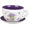 Pflanzgefäß - Tasse Mit Lavendel - Aus Keramik - -Saisonale Dekorationen 213893 mica living pflanztasse lavendel