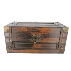 Truhe - S - Dunkelbraun - Aus Holz - Ca. 27,5 X 14 X 12,5 Cm