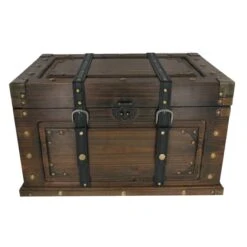 Truhe - M - Dunkelbraun - Aus Holz - Ca. 50 X 30 X 29 Cm