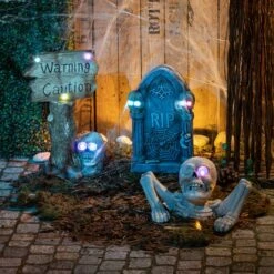 LED-Grabstein - Aus Magnesia - Ca. 18 X 13 X 44,5 Cm