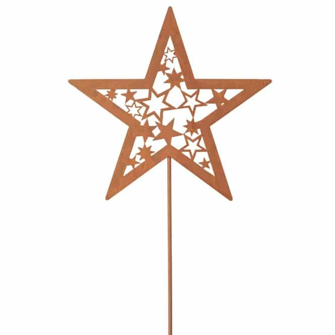Pflanzenstecker - Stern - Ca. 75 X 19 Cm 3 Pflanzenstecker - Stern - Ca. 75 X 19 Cm