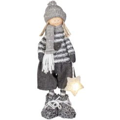 Dekokind - Mit LED-Stern - Ca. 13 X 8 X 33 Cm