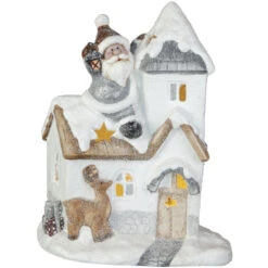 LED-Haus - Aus Magnesia - Ca. 34,5 X 19 X 44 Cm