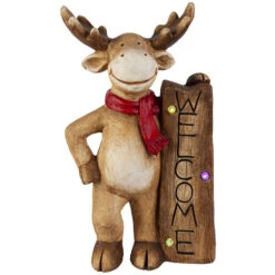 LED-Standdeko - Rentier - Aus Magnesia - Ca. 31 X 15,5 X 55 Cm