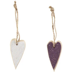 Dekohänger - Herz - Aus Holz - Ca. 7 X 3,5 Cm 7 Dekohänger - Herz - Aus Holz - Ca. 7 X 3,5 Cm -Saisonale Dekorationen 218898 1