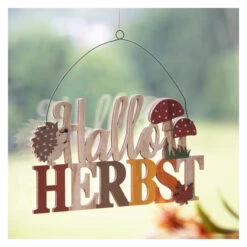 Dekohänger - Hallo Herbst - Aus Holz - Ca. 29,5 X 16 Cm