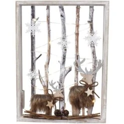 LED-Standdeko - Aus Holz - Ca. 24 X 4 X 32,5 Cm