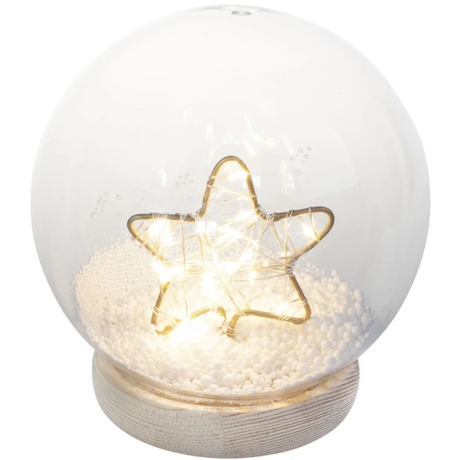 LED-Kugel - Stern - Aus Glas - Ø = Ca. 15 Cm 3 LED-Kugel - Stern - Aus Glas - Ø = Ca. 15 Cm