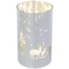 LED-Zylinder - Rentiere - Aus Glas - Ca. 9 X 15 Cm