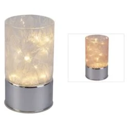 15er LED-Zylinder - Aus Glas - Ca. 8 X 15 Cm - Verschiedene Farben -Saisonale Dekorationen 219135 219136 0