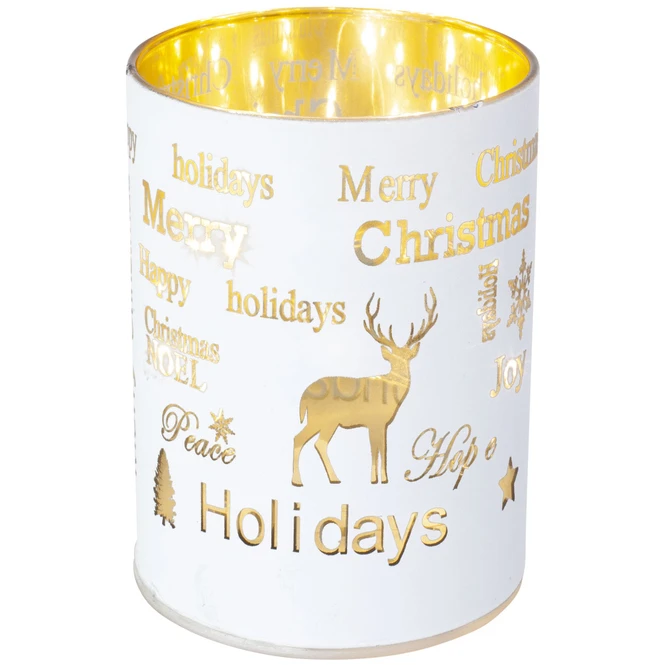 LED-Zylinder - Merry Christmas - Aus Glas - Ca. 7,5 X 10 Cm 3 LED-Zylinder - Merry Christmas - Aus Glas - Ca. 7,5 X 10 Cm