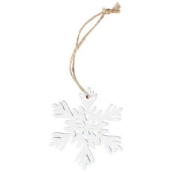 Dekohänger - Schneeflocken - Aus Holz - Ø = Ca. 6 Cm - 15 Stück -Saisonale Dekorationen 219184 2