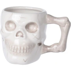 Tasse - Totenkopf - Aus Dolomit - 9,5 X 9,5 X 13,5 Cm - 1 Stück -Saisonale Dekorationen 219322 3