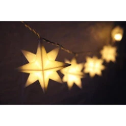10er LED-Lichterkette - Sterne - Ø = 7 Cm