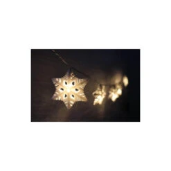 10er LED-Lichterkette - Schneeflocken - 180 Cm -Saisonale Dekorationen 219376 3